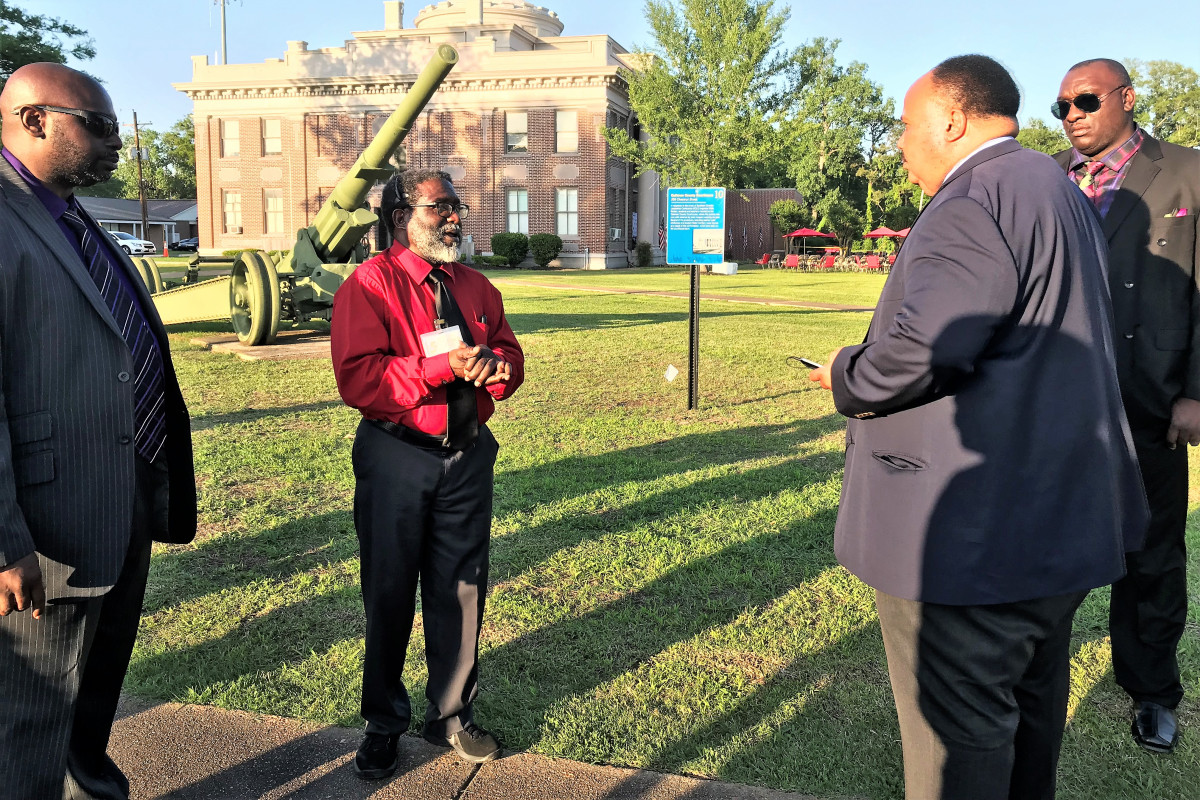 Martin Luther King III (right) visited Marks during the Mule Train’s 50th anniversary celebration.